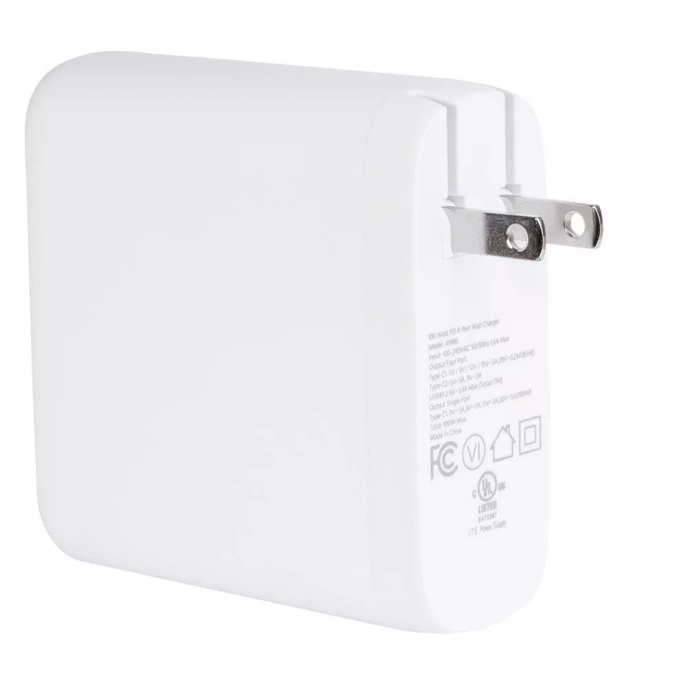100W 4-Port GaN Foldable PD Fast Wall Charger